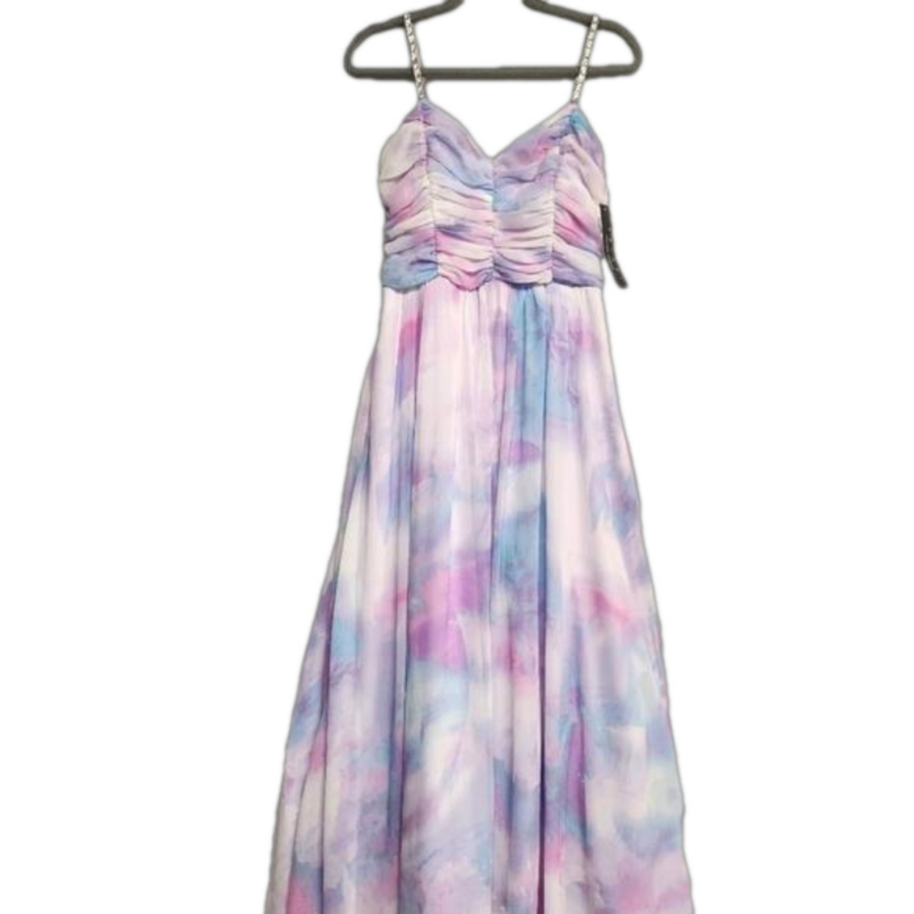 Trixxi Clothing Company Juniors Size 11 Formal Dress Chiffon Embellished Unicorn